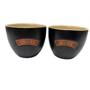 Yours & Mine mug from a set of Baileys Irish Cream Collectible Mugs Black